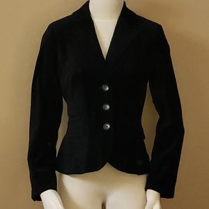 NWT 6P Ann Taylor LOFT Black Velvet Blazer